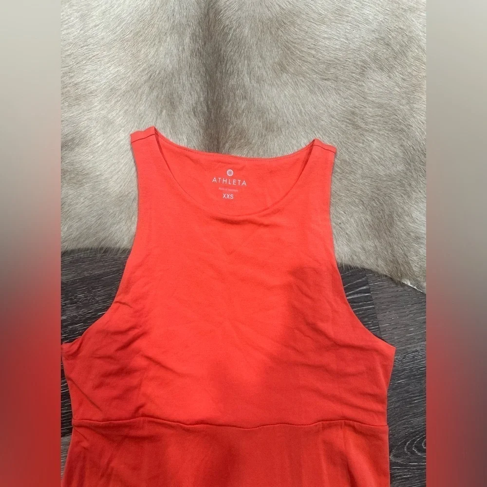 Athleta Women’s XXS Santorini Orange/Res Dress Sleeveless Stretch Tennis